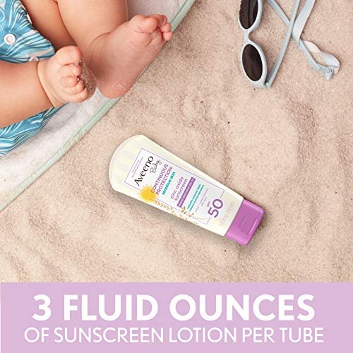 Aveeno Baby Continuous Protection Zinc Oxide Mineral Sunscreen Lotion for Sensitive Skin, 2 x 3 fl. oz - Image 7