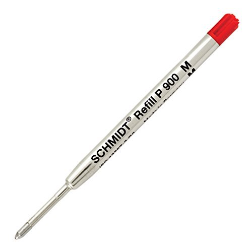 Schmidt P900 Ballpoint Tc Ball Parker Style Refill Medium, Red, 2 Pack Blister (SC58137) - Image 3