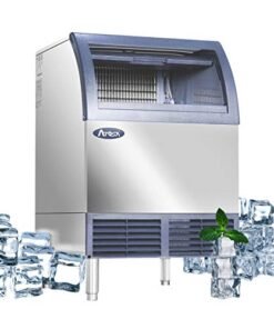 Commercial Ice Maker Machine with Storage Bin, Atosa Stainless Steel Automatic Bars Restaurant, 283lbs/24h