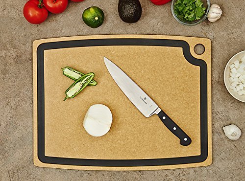 Epicurean Gourmet Series Cutting Board with Juice Groove, 19.5-Inch by 15-Inch, Natural/Slate - Image 2
