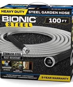 Bionic Steel 100 Foot Garden Hose 304 Stainless Steel Metal Water Hose