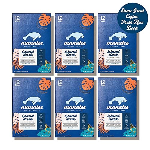Manatee Gourmet Coffee Single Serve Pods for Keurig 2.0 K Cup Brewers Island Dark Roast, 12 Count, Pack of 6 - Image 4
