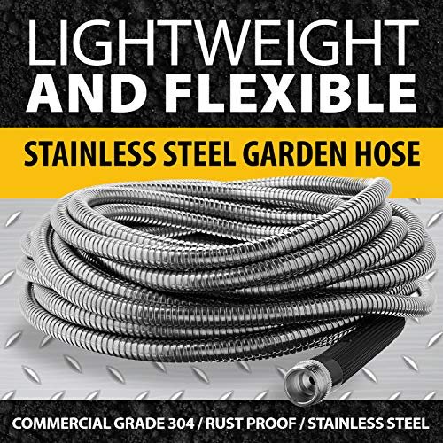 Bionic Steel 100 Foot Garden Hose 304 Stainless Steel Metal Water Hose - Image 11